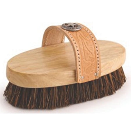 Desert Equestrian Cowboy Palmyra Oval Horse Grooming Brush, 7 1/2" Tan