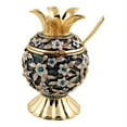 thumbnail image 1 of Judaica Kingdom KIJ-6541-Honey-Dish Jeweled, Enameled Honey Dishes - Jeweled - Dish Pomegranate Blue, 1 of 1