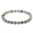 thumbnail image 5 of K-KED Natural Gemstone Matte Amazonite Stretchy Bracelets Healing Reiki 6mm 8mm 10mm-Yellow Tiger Eye-10 mm, 5 of 9