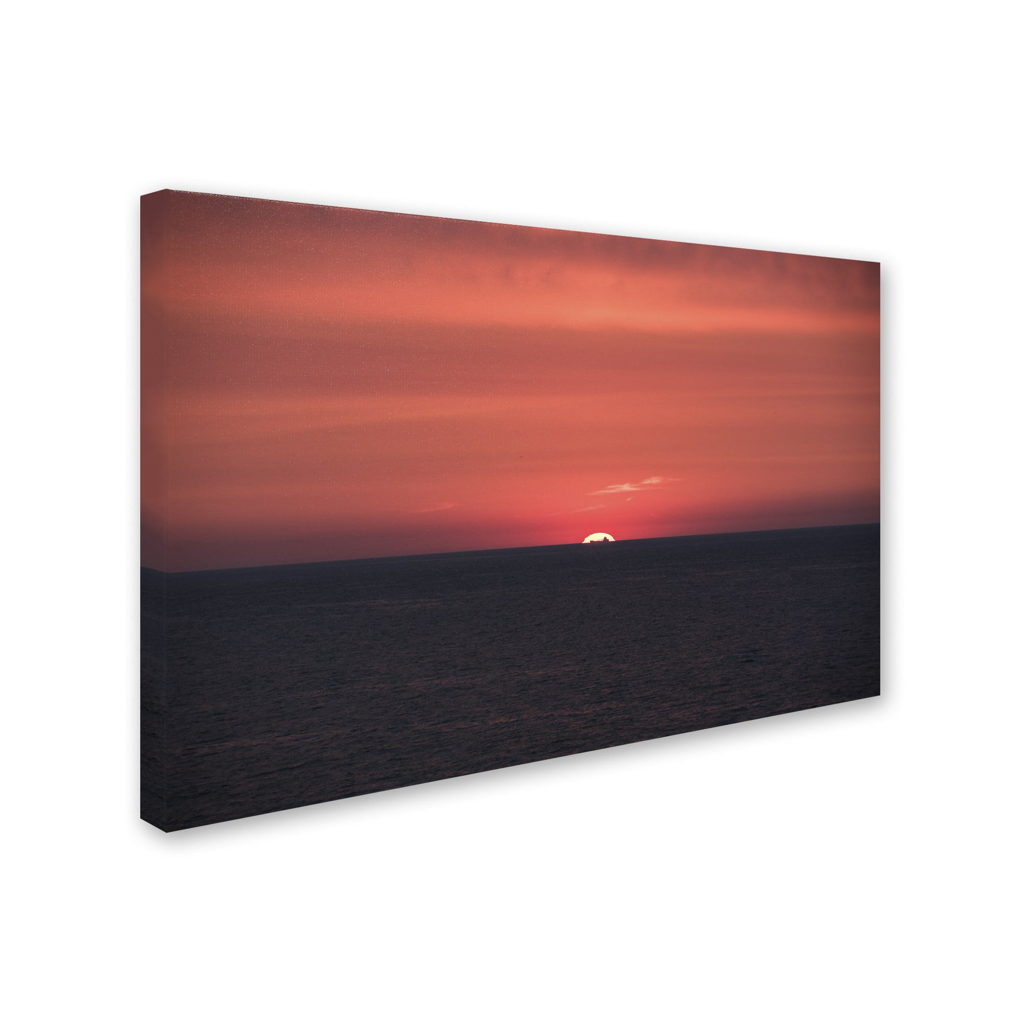Trademark Fine Art "Sunset Ore Boat Lake Erie" Canvas Art by Kurt Shaffer