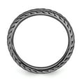 thumbnail image 2 of 925 Sterling Silver Stackable Black-plated Wave Ring Eternity Band Size 6, 2 of 6