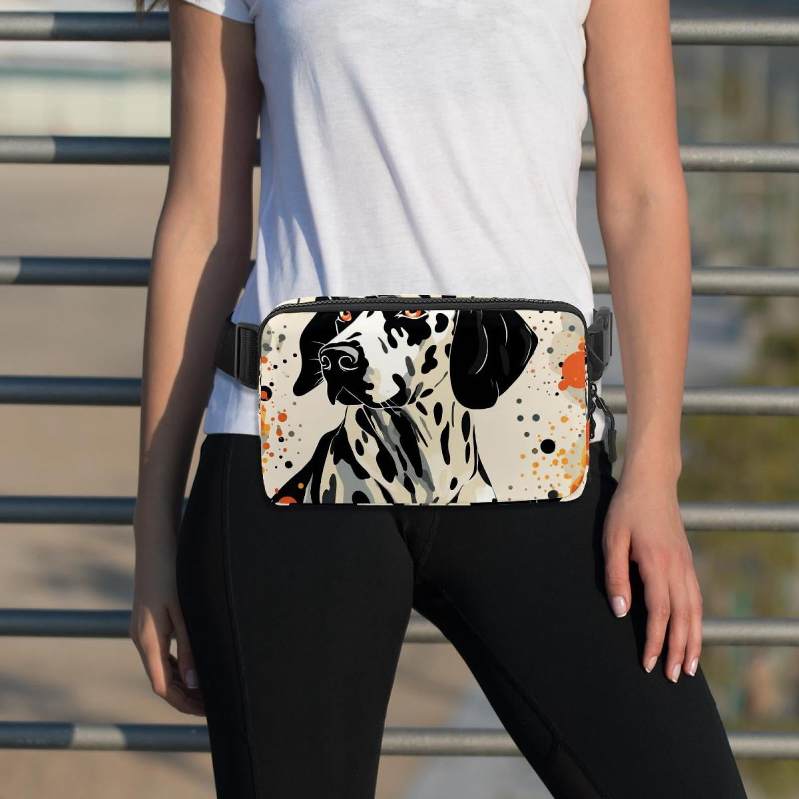 Dalmatians Waist Pack Fanny Pack Running Belt Lightweight Adjustable with Extension Strap Unisex