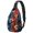 Basketball and Lightning Red Pattern, variant on Basketball and Hoop Wooden Pattern Sling Backpack, Unisex Cycling Crossbody Bag with Side Mesh Pockets, Breathable Padded Back Gift Ideas for Travel Shopping Commuting