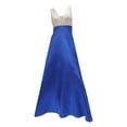 thumbnail image 4 of Rigardu Women Sleeveless V Neck Wedding Dress Elegant Party Evening Slim Maxi Dresses Blue + M, 4 of 6