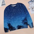 thumbnail image 6 of Galaxy Star Outer Space Womens Casual Crewneck Sweatshirt Long Sleeve Tops Cute Pullover Loose Fit, 6 of 7