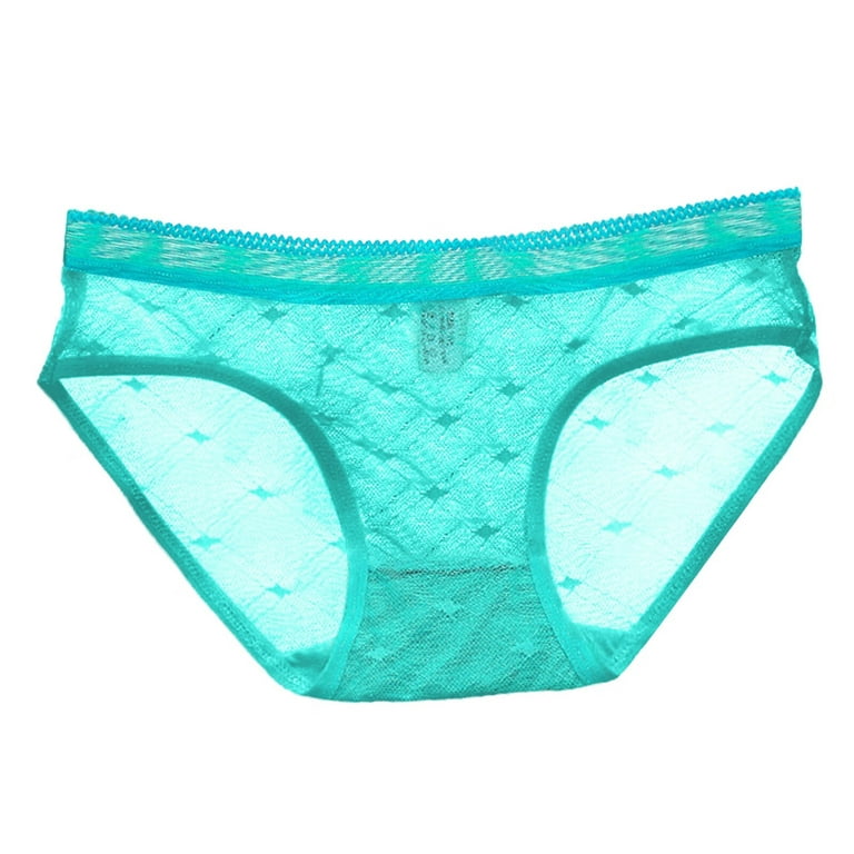 Shiusina Travel Underwear Women Women Lace Panties Mid Waist Breathable  Sexy Hollow Mesh Cotton Crotch Briefs New Years, Light Blue, Large :  : Clothing, Shoes & Accessories