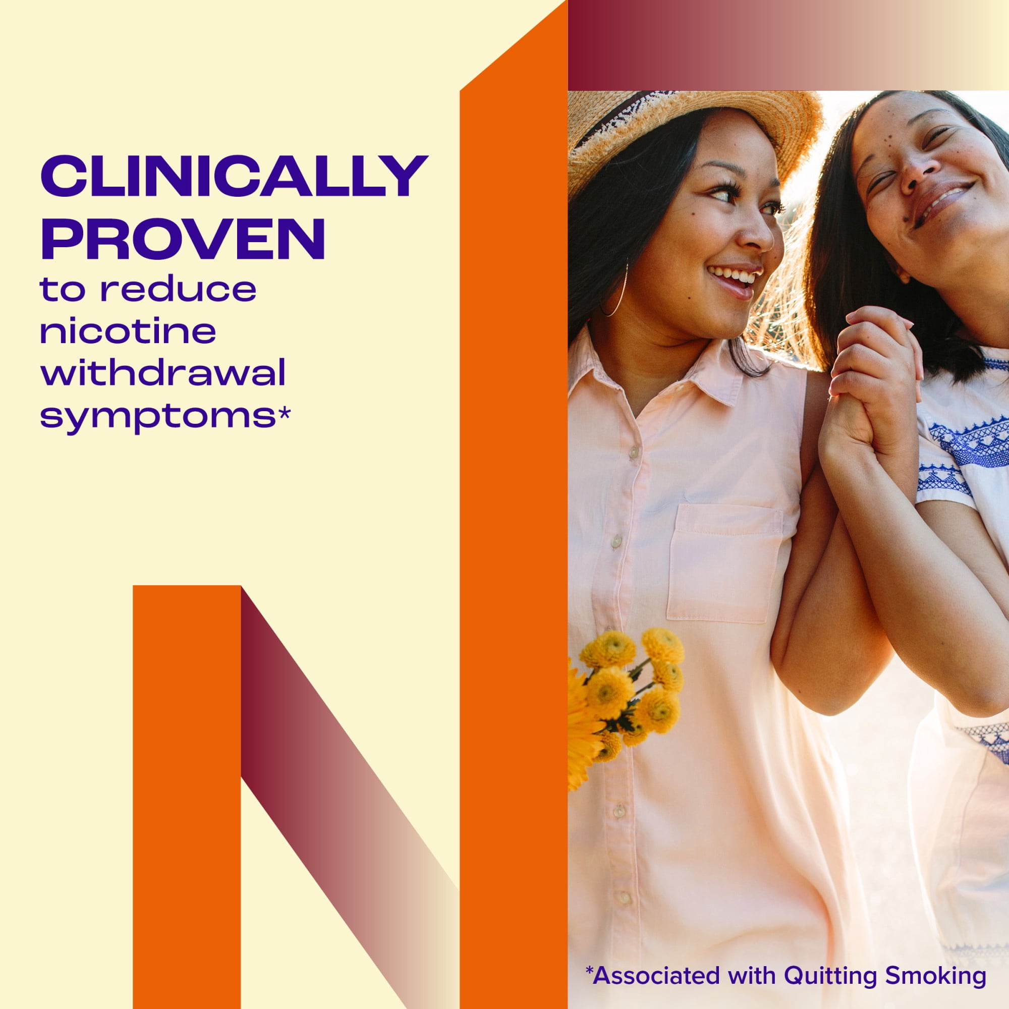 (2 pack) Nicorette Nicotine Gum, Stop Smoking Aids, 2 Mg, Fruit Chill, 100 Count