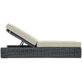 thumbnail image 3 of Modway Summon Aluminum and Rattan Patio Chaise Lounge in Canvas/Beige, 3 of 5