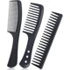 thumbnail image 1 of Curly Hair Comb, 3pcs Heat Resistant Wide Prong Comb, Professional Hairdressing Combs, Black Carbon Men's Comb, For Long Wet Or Curly Hair, 1 of 5