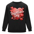 thumbnail image 4 of Mens Graphic Sweatshirts Happy Valentine's Day Shirts Comfy Loose Pullover Tops Cute Love Heart Printed Couple Matching Shirts 2025 Spring Clothes(Black,XL), 4 of 6
