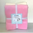thumbnail image 1 of Solid Fleece No Sew Throw Kit - Soft Pink/Silent White (72x60), 1 of 4