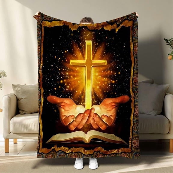 HELLOYOUNG Super Soft Blankets for Adults, Cozy Hand Pattern Throw, Warm Lightweight Air Conditioning Blanket for Home Office Nap Travel Camping Gifts
