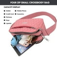 thumbnail image 4 of Sacs Bandoulière pour Femmes à Multiples Poches Sac d'Épaule Sacs à Main et Porte-Monnaie pour Dames Rose, 4 of 5