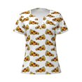 thumbnail image 3 of Naloa Pizza Print T-Shirts Short Sleeve V Neck Tees for Women Fashion Tops Trendy Lightweight Soft Casual Summer Outfits Clothes, 3 of 5