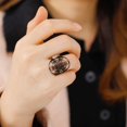 thumbnail image 2 of ORUYROP Bague Cube de Metatron Ajustable Archange Protection de Metatron Déclaration Creusée Bague Ouverte en Acier Inoxydable pour Femmes Bijoux, 2 of 7