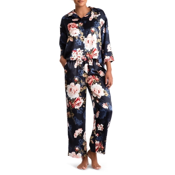 Joyspun Women s And Women s Plus Size Satin PJ Set 2 Piece Sizes Up 