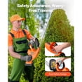 thumbnail image 4 of KFFKFF Electric Hedge Trimmer, 1200 RPM, Cordless  Hedge Trimmer for Low Branch, 20V 2A Battery, Bush Trimmer with 20 in Dual Action Blade & Secure Design, Gardening Trimmer, 4 of 9