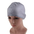 thumbnail image 1 of EIMELI New Adult Swimming Cap Waterproof Silicon Waterdrop Cover Dark Blue, 1 of 8