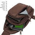 thumbnail image 5 of Pklyzj Clearance Men's Soft Leather Chest Bag Stylish One-Shoulder Bag Waterproofing Casual Business Crossbody Sling Bag Grocery & Essentials, 5 of 6