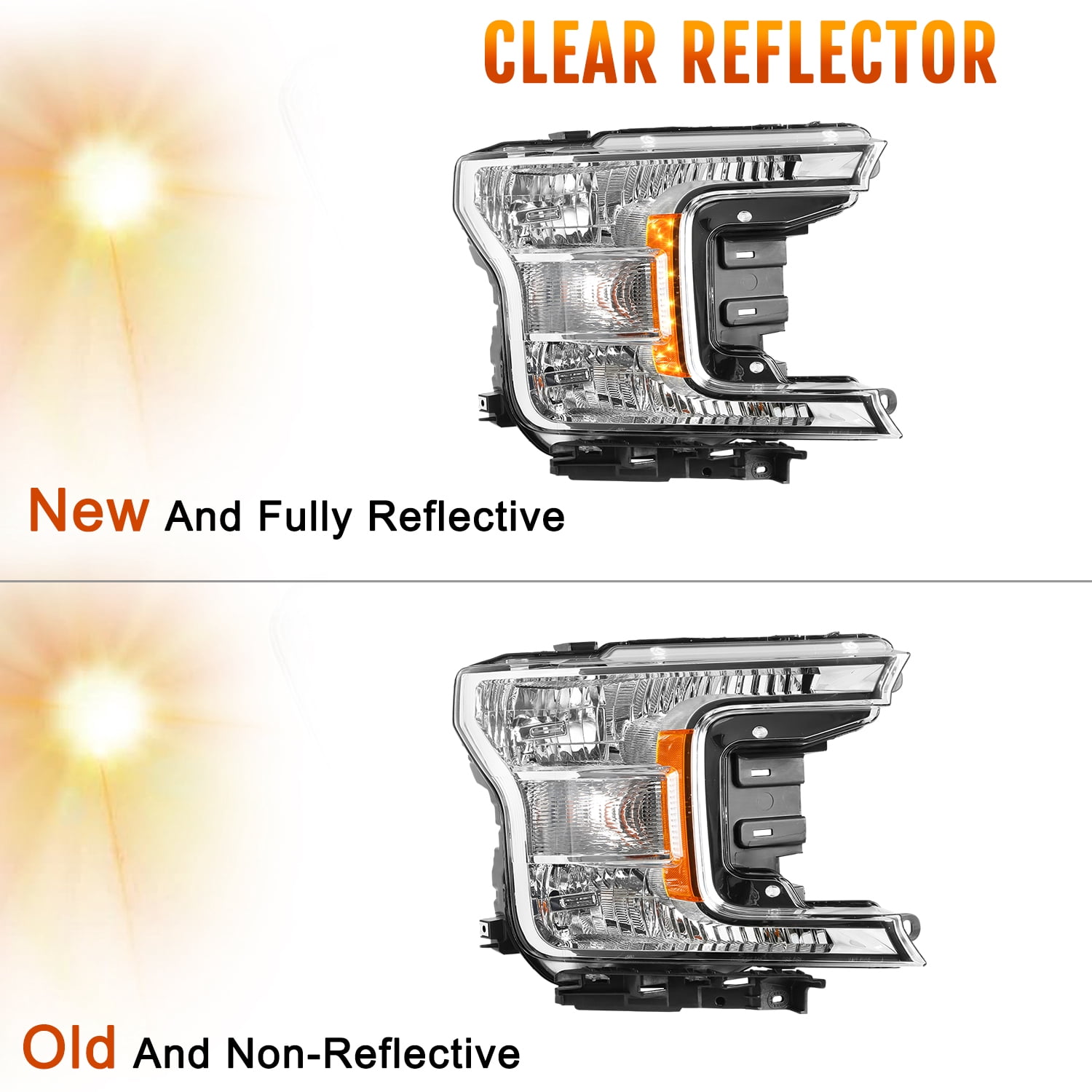 For 2018 2019 2020 Ford F150 Pickup Truck Halogen Passenger Side Headlight Lamp