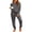 Dark Grey, variant on Ekouaer Pajamas Womens Long Sleeve Pj Set 2 Piece Loungewear Soft Comfy Sleepwear with Jogger Pants