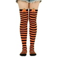 thumbnail image 5 of DQRPSEETB Women Halloween Socks Cartoon Devil Socks Over Knee Socks Striped Stockings Long Socks Green, 5 of 6