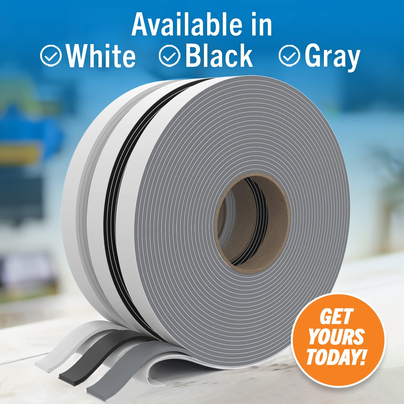 Better Boat Sealing Double Sided Putty Tape RV Window Seal Kit Butyl Sealant Tape, Black