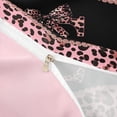thumbnail image 4 of meiyoeat Girls Personalized Monogram Gifts Twin Bedding For Leopard Print Lovers,Pink Cheetah Bowknot Letter E Duvet Cover Set For Kids,pink Reversible,2 Pieces(No Comforter), 4 of 6