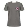 thumbnail image 3 of T-Shirts for Men Short Sleeve Round-Neck Independence Day Print Casual Shirts Dark Gray XXXXXL, 3 of 5