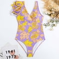 thumbnail image 3 of Traje De Baño De Una Pieza Traje de baño de una pieza con volantes sexy para mujer Monokini femenino Cubrir falda (Púrpura XL) Cgtredaw para Mujer Púrpura T XL, 3 of 7