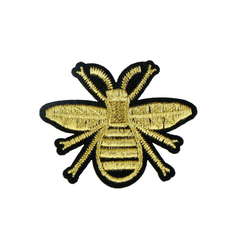 golden bee embroidery iron/sew on patch applique hat bag badge mooop JC 