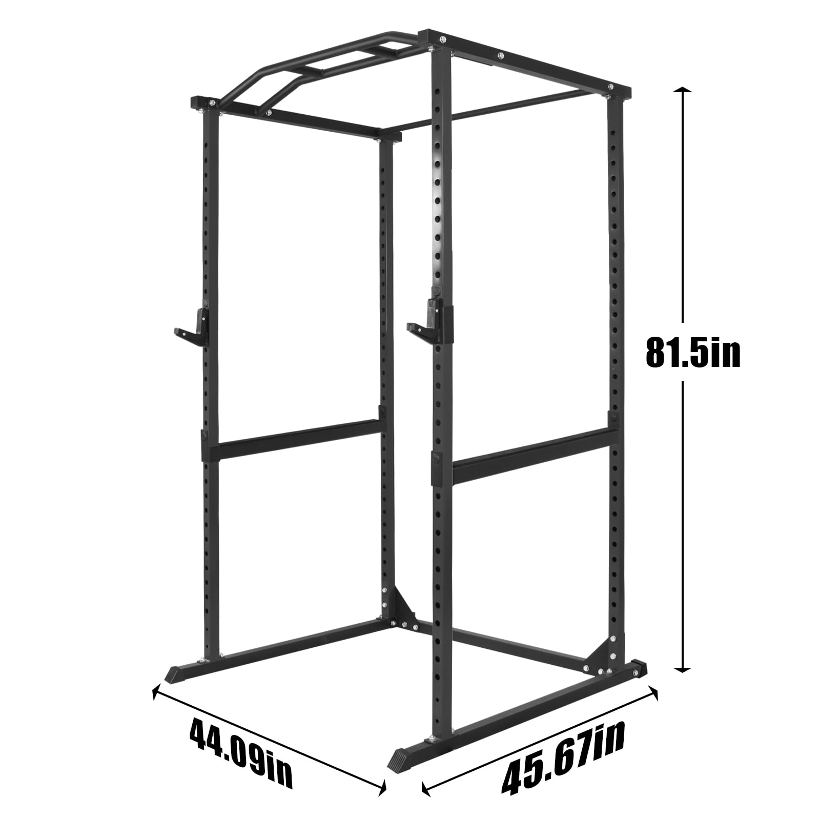 Multi-Function Power Cage Squat Rack with Adjustable Safety Bars, Pull Up Bar for Home Fitness Weight Training