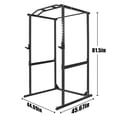 thumbnail image 2 of Multi-Function Power Cage Squat Rack with Adjustable Safety Bars, Pull Up Bar for Home Fitness Weight Training, 2 of 6