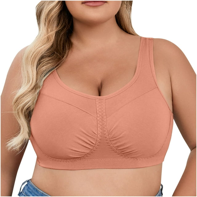 Timegard Wireless Bras for Women Full Coverage U Neck Ruched Comfy High Support Breathable Sleep Bra