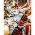 thumbnail image 3 of Christmas Placemats Set of 12 Blue Snowman Elk Floral Eucalyptus Leaf Board Heat Insulation Washable Place Mats, Rustic Non-Slip Table Mats for Dining Table Party Kitchen Decor,13x19 Inch, 3 of 4