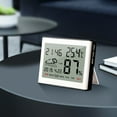 thumbnail image 2 of Thermometer with Digital Atomic Clock, Large Display with Adjustable Backlight, Inside Outside Temperature Humidity Monitor, Home Weather Thermometer(White), 2 of 8