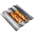 thumbnail image 3 of French Bread Stick Baking Pan Wave Toast Box Baguette Mold, 3 of 8