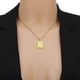 thumbnail image 3 of Initial Pendant Necklace for Women Simple Stainless Steel Cuba Link Charm Letter Square Necklace Men Jewelry Couple Gift, 3 of 5