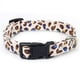 thumbnail image 1 of Collar de perro de lujo con estampado de leopardo que se reúne suave de alto grado con olor a guepardo de tela, 1 of 5