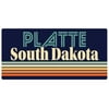 Platte South Dakota 5 x 2.5-Inch Fridge Magnet Retro Design