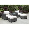 thumbnail image 4 of Furniture of America Arthur Contemporary Rattan Small Patio Ottoman in Gray, 4 of 6