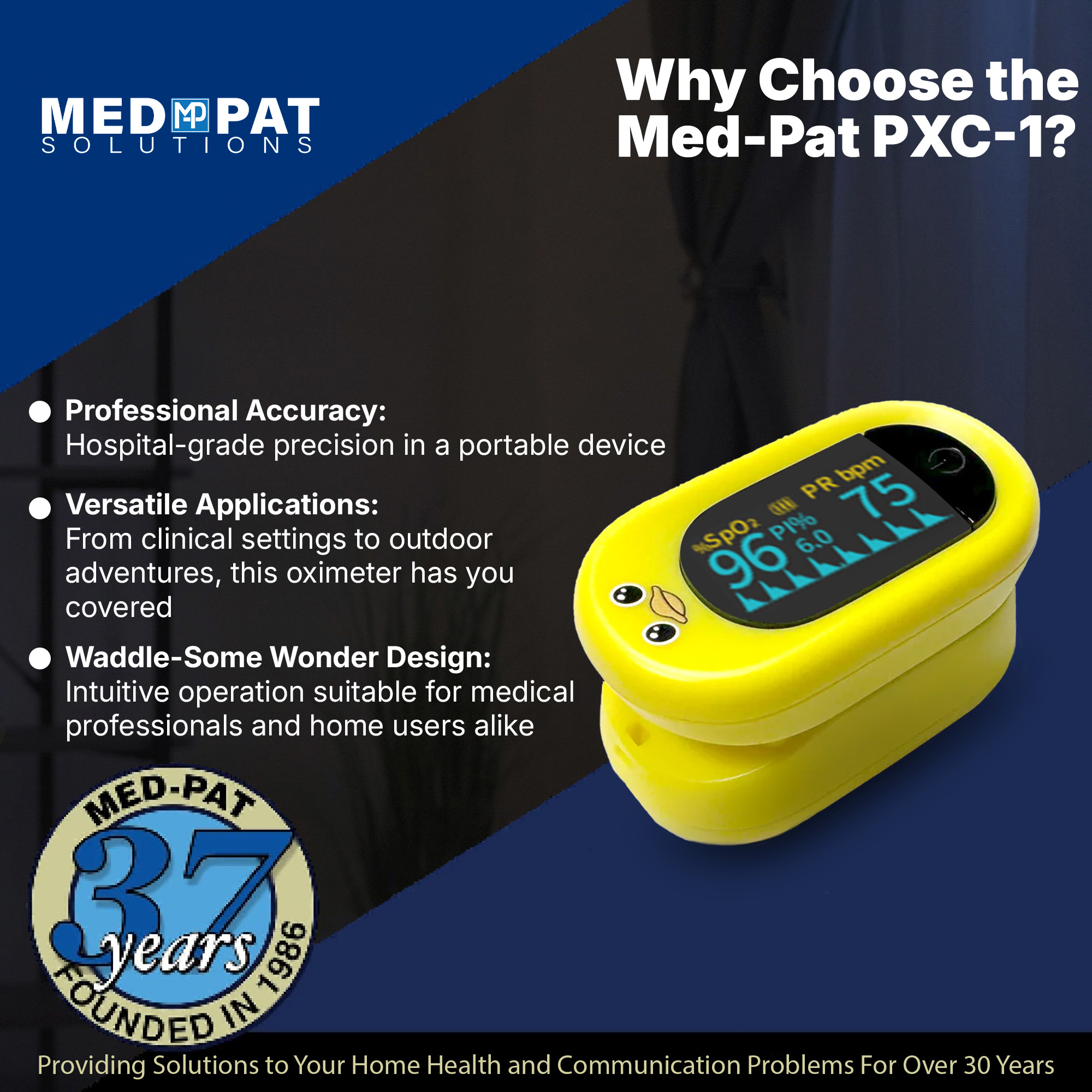 Med-Pat PXC-1 Ducky Pediatric Fingertip Pulse Oximeter photo 3