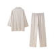 thumbnail image 2 of Willshela, conjunto de 2 piezas a la moda para mujer, chaqueta lisa con doble botonadura y pantalones Vintage de cintura elástica, conjuntos de pantalones elegantes para mujer, 2 of 2