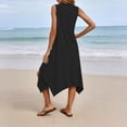 thumbnail image 6 of Admvng Womens Dress V Neck Sleeveless Asymmetrical Hem Summer Comfy Dress, 6 of 8