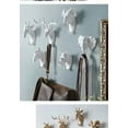thumbnail image 2 of Dido 3D Animal Head Wall Hanger Resin Coat Hat Hanging Hook Heavy Duty Holder Rack Home Decoration Type 6, 2 of 10