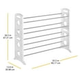 thumbnail image 2 of Whitmor 4-Tier Shoe Rack - Store up to 20 Pairs of Shoes - Silver and White, 2 of 9