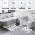 thumbnail image 5 of Lavender Floral Bath Mat 3 Piece Bathroom Rug Set, Spring Flowers Botanical Plants Non Slip Bath Rug Contour Mat and Toilet Lid Cover, Absorbent Shower Mats Soft Bath Rugs and Mats Sets, 5 of 8