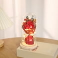 thumbnail image 4 of Fmbmuo Preserved Flower Mood Light Red Glass Cover Valentine's Decorative Lights, Art Deco Plastic Pearlescent Table Lamp Romantic Gift for Her, 4 of 5