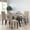 Beige Fabric, variant on Merrick Lane Mid-Century Panel Back Parsons Accent Dining Chair in Brown Faux Leather - Set of 4