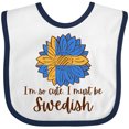 thumbnail image 3 of Inktastic I'm So Cute, I Must Be Swedish Sunflower Boys or Girls Baby Bib, 3 of 4